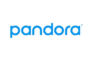 The Pandora logo in blue lowercase letters on a white background.