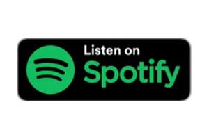 Spotify logo with the text "Listen on Spotify" on a black background.